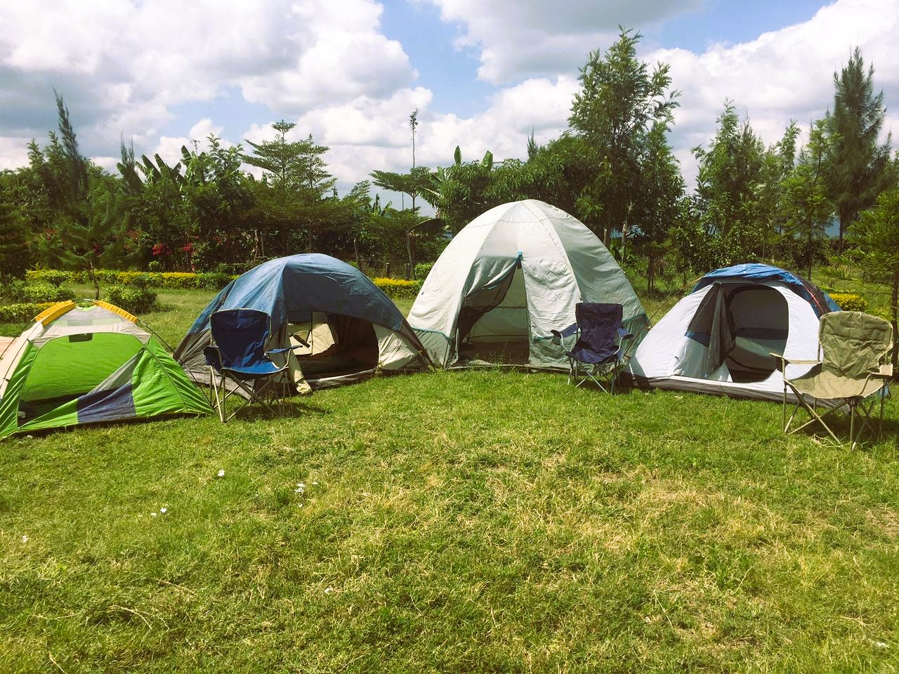 A scenic camping ground